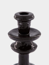 Pomax Dark Brown Aluminium Turret Candle Holder