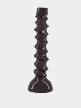 Pomax Dark Brown Aluminium Turret Candle Holder