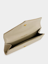 Saint Laurent Cream Small Leather Envelope Wallet