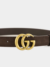 Gucci Brown GG Marmont Suede Belt