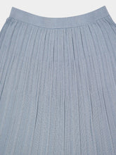 Zimmermann Blue Lurex Waverly Rib Midi Skirt