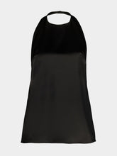 Róhe Black Viscose Open-Back Halter Neck Top