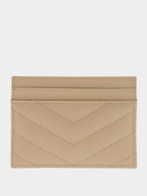 Saint Laurent Dark Beige Cassandre Matelassé Card Case