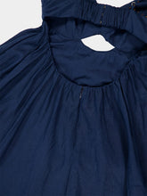 Zimmermann Dark Blue Ascension Twist Front Linen Dress