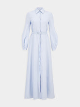 Gabriela Hearst Light Blue Breton Maxi Shirtdress