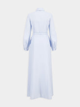 Gabriela Hearst Light Blue Breton Maxi Shirtdress