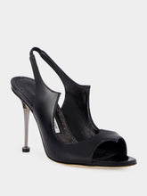 Manolo Blahnik Minza Black Slingback Sandals