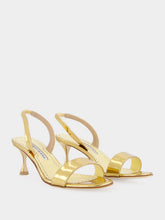 Manolo Blahnik Cupisanpla Gold Slingback Sandals