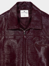 Courrèges Burgundy Oversized Vinyl Jacket