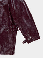 Courrèges Burgundy Oversized Vinyl Jacket
