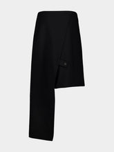 Courrèges Black Oblique Polywool Skirt