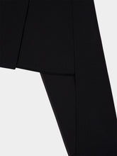 Courrèges Black Oblique Polywool Skirt