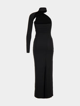 Courrèges Black Wrapped Jersey Dress