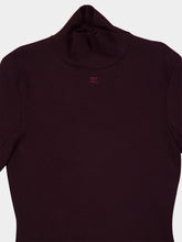 Courrèges Burgundy Interlock Mockneck Sweater