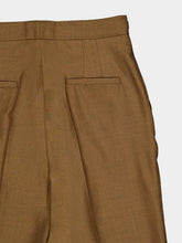 Gabriela Hearst Vesta Flare Pant in Chestnut Wool Silk
