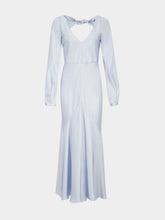 Gabriela Hearst Peyton Maxi Dress In Light Blue Silk Satin