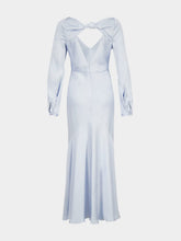 Gabriela Hearst Peyton Maxi Dress In Light Blue Silk Satin