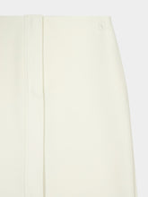 Courrèges Heritage White Pencil Skirt with Snap Detail