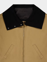 Courrèges Taupe Cotton Canvas High-Collar Jacket