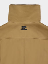 Courrèges Taupe Cotton Canvas High-Collar Jacket