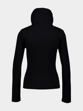 Courrèges Black High Collar Merino Wool Sweater