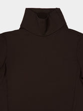 Courrèges Cold Brown High-Neck Viscose Maxi Dress