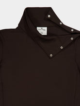 Courrèges Cold Brown High-Neck Viscose Maxi Dress