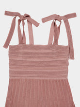 Zimmermann Metallic Pink Lucky Tie Knit Dress