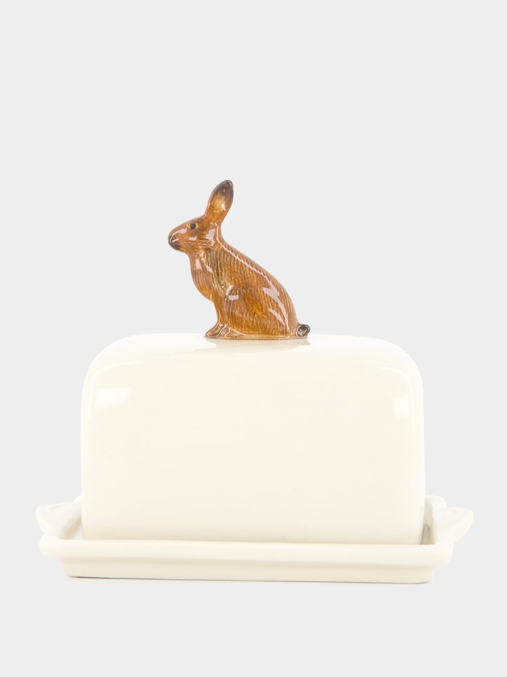 Hare butter dish