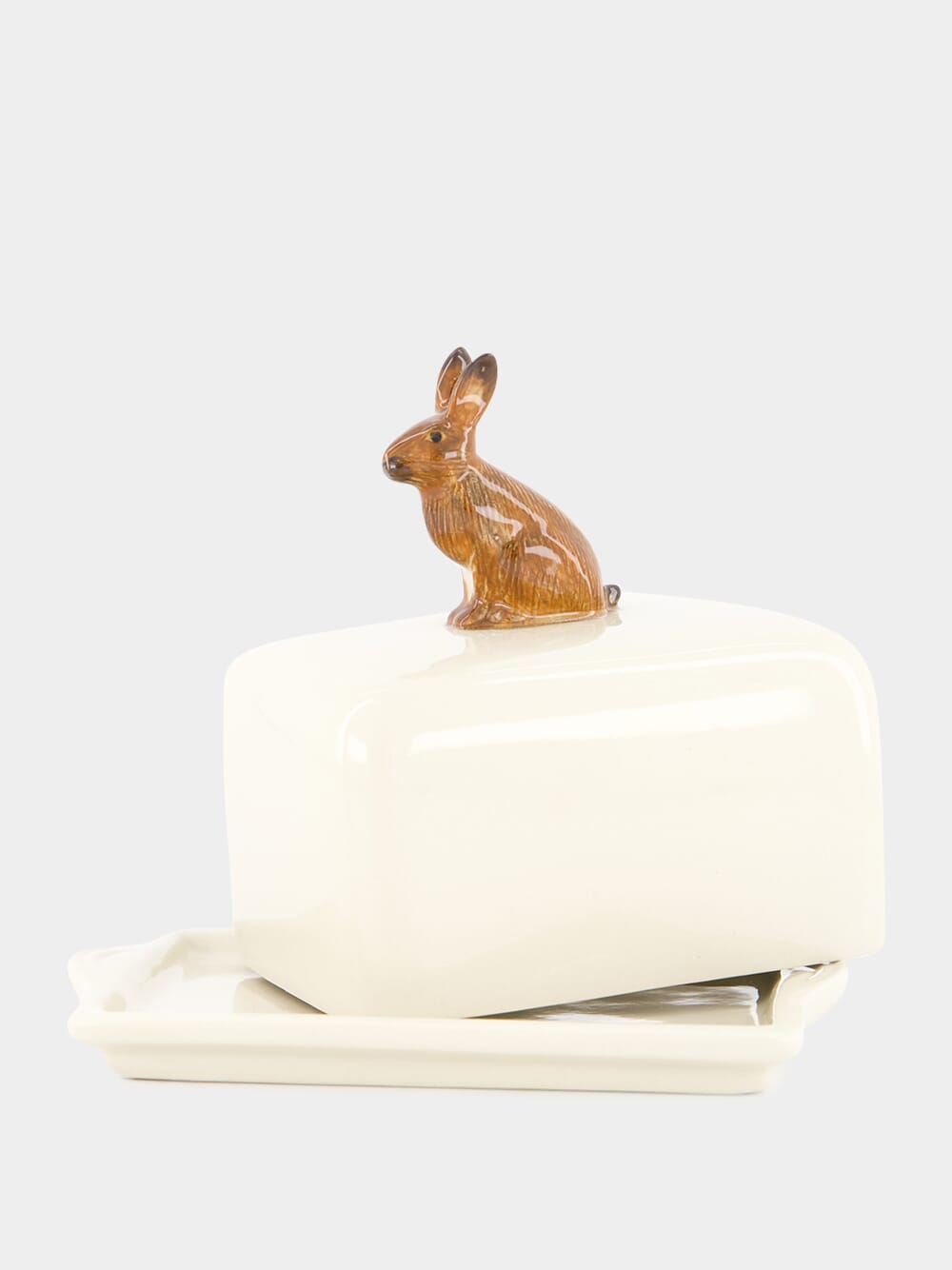 Hare butter dish