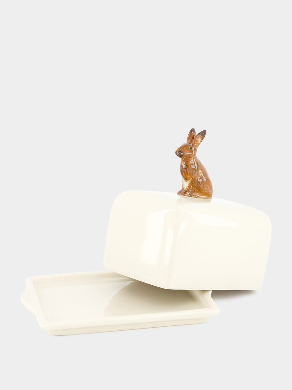 Hare butter dish