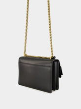 Saint Laurent Sunset Medium Bag in Black Smooth Leather