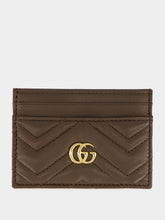 Gucci Dark Taupe GG Marmont Leather Card Case