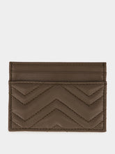 Gucci Dark Taupe GG Marmont Leather Card Case