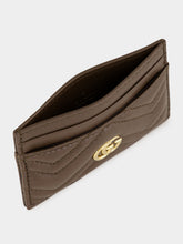 Gucci Dark Taupe GG Marmont Leather Card Case