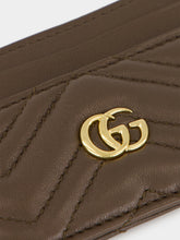 Gucci Dark Taupe GG Marmont Leather Card Case