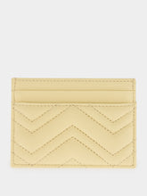 Gucci Light Yellow GG Marmont Leather Card Case