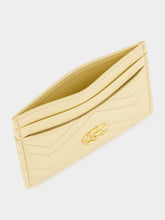 Gucci Light Yellow GG Marmont Leather Card Case