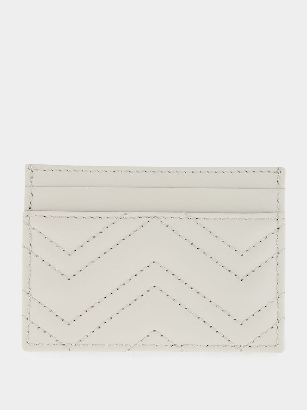 Light Grey GG Marmont Matelassé Card Case