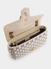 Gucci White GG Marmont Small Shoulder Bag