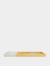 Reflections Copenhagen Clear and Yellow Mad Large Crystal and Onyx Tray