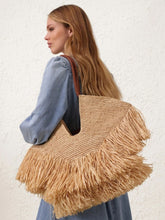 Zimmermann Natural Goldentime Medium Raffia Fringe Tote