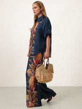 Zimmermann Natural Goldentime Small Raffia Fringe Tote