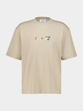 Off-White Beige Spices Arrow Cotton T-Shirt