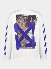 Off-White White Bacco Arrow Cotton Long-Sleeved Top