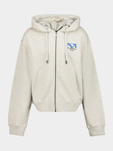 Off-White Pale Blue Half Arrow Zip Hooded Sweatshirt