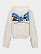 Off-White Pale Blue Half Arrow Zip Hooded Sweatshirt