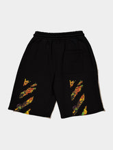 Off-White Black and Beige Spices Arrow Overlap Sweatshorts