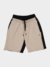 Off-White Black and Beige Spices Arrow Overlap Sweatshorts