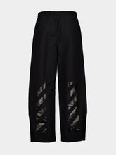 Off-White Black Glossy Arrow Nylon Trackpants
